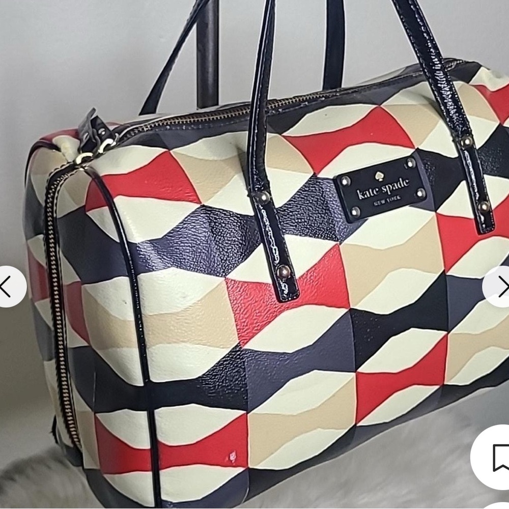 Kate Spade Multicolor Geometric Pattern Bag